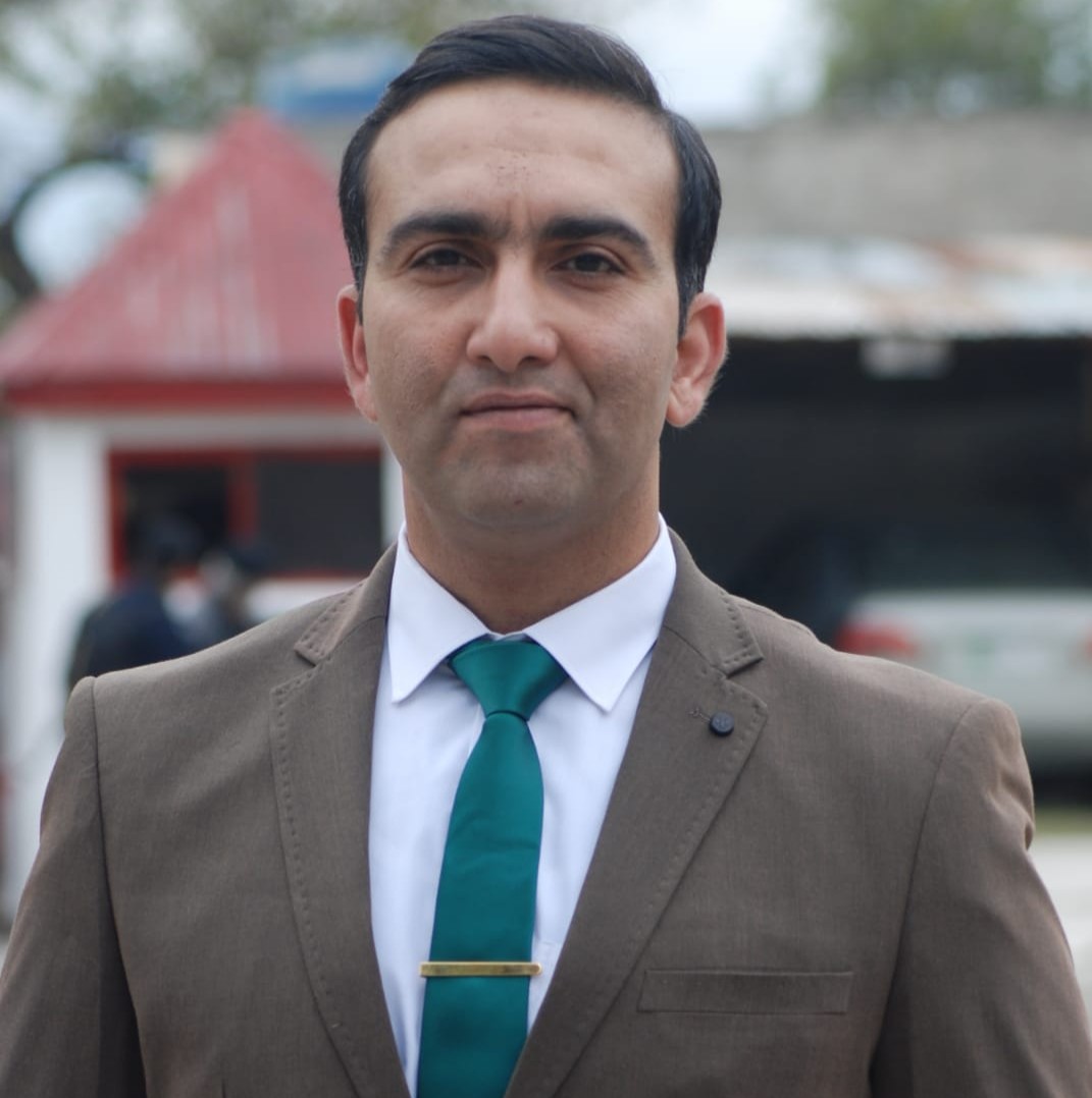 Senior Member of NOVA professor Mr Nauman portrait display under house of NOVA section