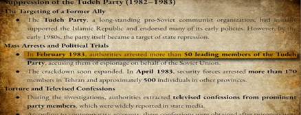 Information on paper about the tudeh party leaders 
