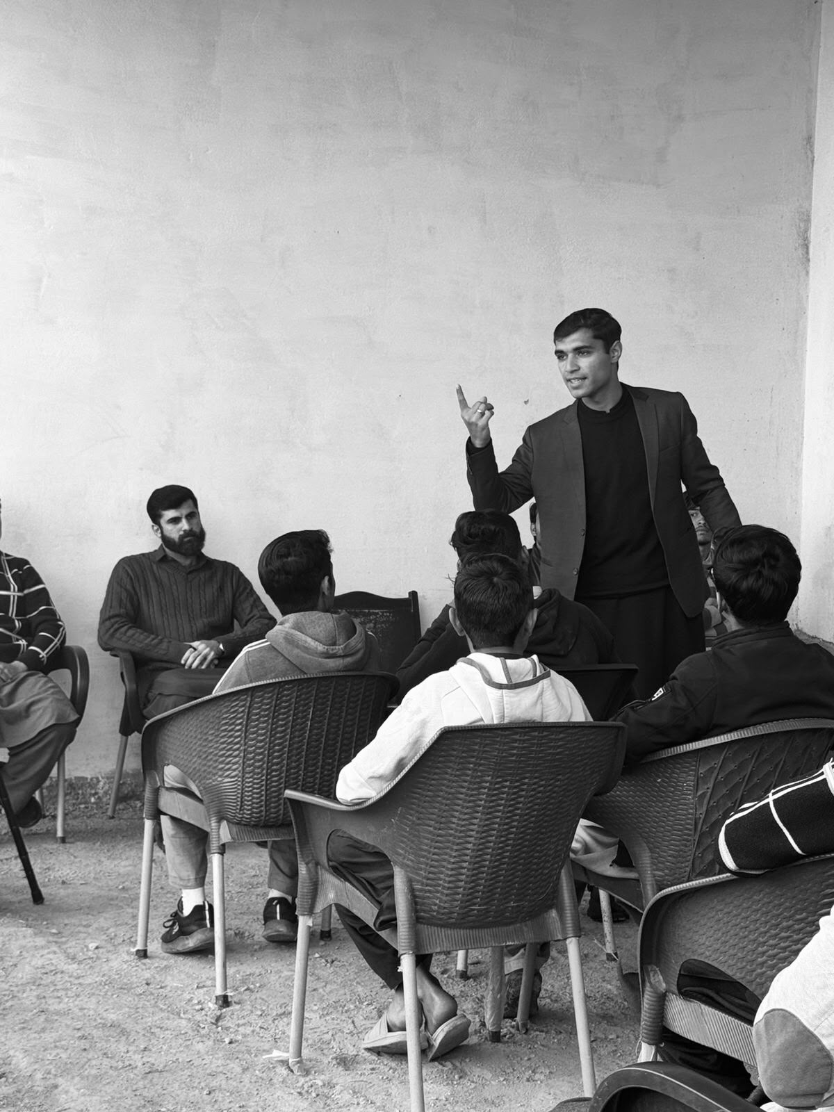 Chairman NOVA, Mr hasnat khan adressing the students on intellectual revival